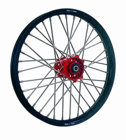 DNA 21x1.6 Framhjul CR125/CRF250/450 Sort Felg/Rødt Nav 