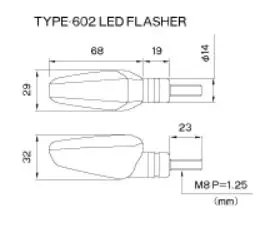 DRC 602 LED Blinklys - 12V, Klar Leveres i par 