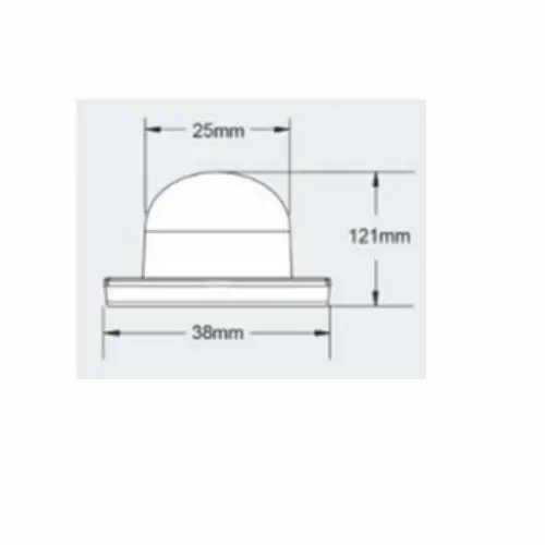 Whelen Vertex Led gul 12V Rund linse 