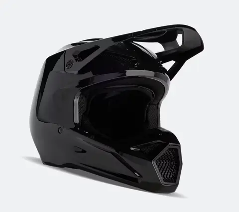 FOX V1 Solid Crosshjelm Sort