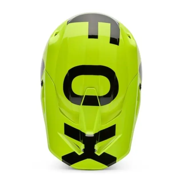 FOX V1 Shield Crosshjelm M Barn - Neon Gul 