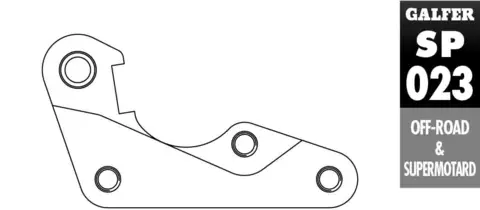 Galfer Brakett Adapter - Yamaha YZ 08-&gt; &#216;270mm YZ-modeller fra 2008