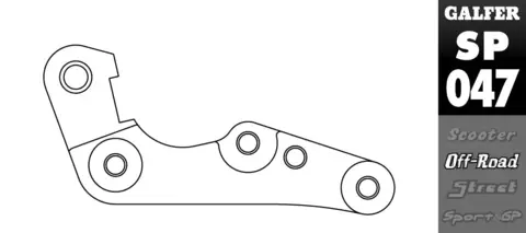 Galfer Brakett Adapter - SHERCO WP WP Gaffel, &#216;270mm, 14-&gt;