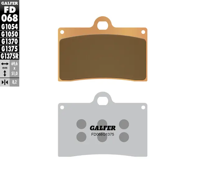 Galfer Bremseklosser, Sinter, Sport Kvalitet for aktiv gatebruk 