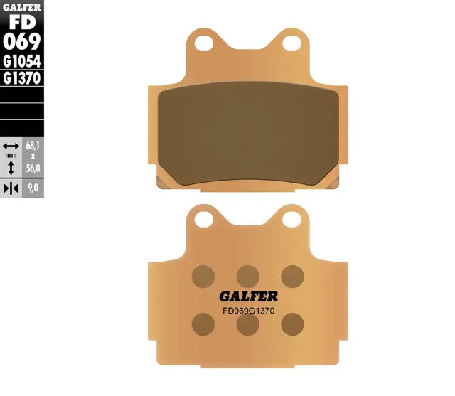 Galfer Bremseklosser, Sinter, Gate Kvalitet for gatesykler og custom 