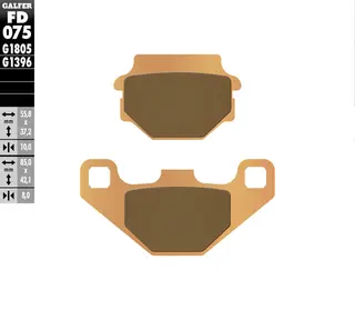 Galfer Bremseklosser, Sinter, Off-Road Kvalitet for off-road/racing-bruk