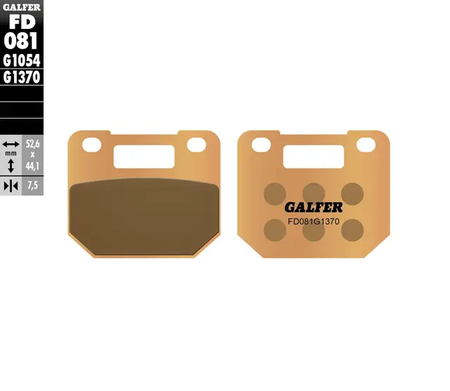 Galfer Bremseklosser, Sinter, Gate Kvalitet for gatesykler og custom 