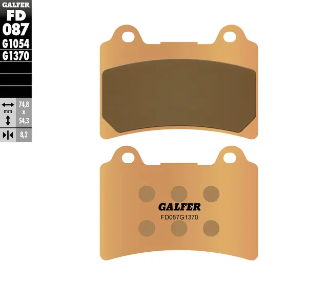 Galfer Bremseklosser, Sinter, Gate Kvalitet for gatesykler og custom 