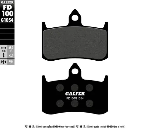 Galfer Bremseklosser, Semi-metall Anbefalt for urban/off-Road/Custom