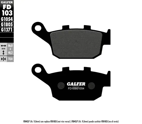 Galfer Bremseklosser, Semi-metall Anbefalt for urban/off-Road/Custom