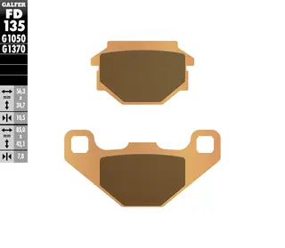 Galfer Bremseklosser, Sinter, Gate Kvalitet for gatesykler og custom