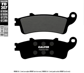 Galfer Bremseklosser, Semi-metall Anbefalt for urban/off-Road/Custom