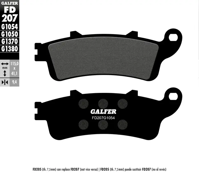 Galfer Bremseklosser, Semi-metall Anbefalt for urban/off-Road/Custom 