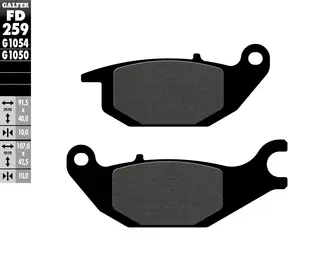Galfer Bremseklosser, Semi-metall Anbefalt for urban/off-Road/Custom