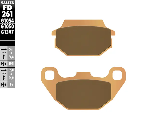 Galfer Bremseklosser, Sinter, Quads Kvalitetskloss for ATV/UTV-bruk 