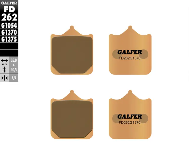 Galfer Bremseklosser, Sinter, Gate Kvalitet for gatesykler og custom 