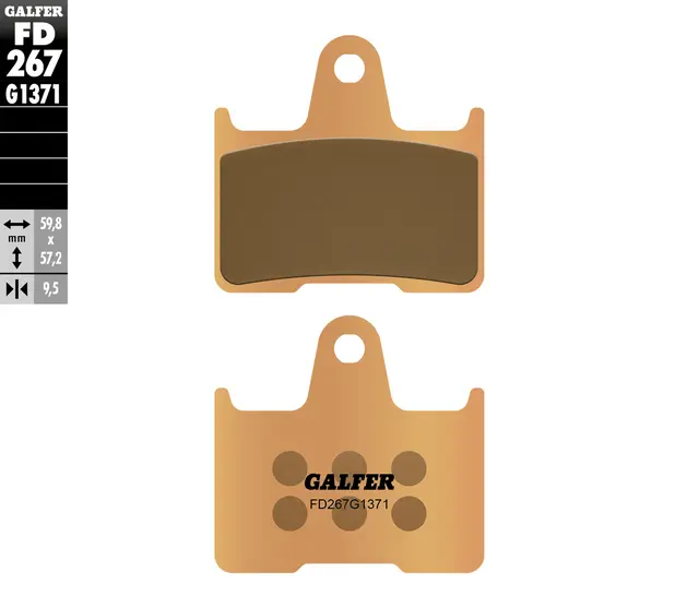 Galfer Bremseklosser, Sinter, Gate Bakklosser for custom/gatesykler 