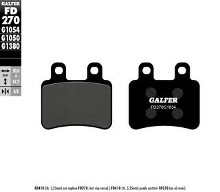 Galfer Bremseklosser, Semi-metall Anbefalt for urban/off-Road/Custom