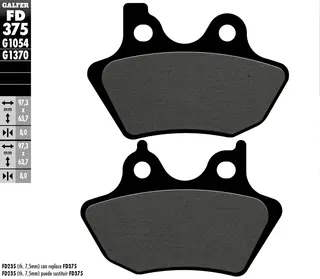 Galfer Bremseklosser, Semi-metall Anbefalt for urban/off-Road/Custom