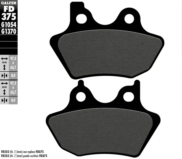 Galfer Bremseklosser, Semi-metall Anbefalt for urban/off-Road/Custom 