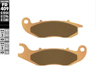 Galfer Bremseklosser, Sinter, Off-Road Kvalitet for off-road/racing-bruk