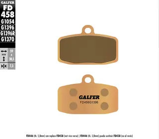 Galfer Bremseklosser, Sinter, Off-Road Kvalitet for off-road/racing-bruk