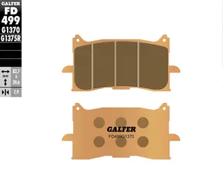 Galfer Bremseklosser, Sinter, Gate Kvalitet for gatesykler og custom