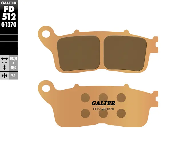 Galfer Bremseklosser, Sinter, Gate Kvalitet for gatesykler og custom 