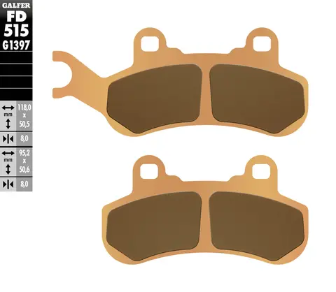 Galfer Bremseklosser - Can-Am, H&#248;yre Sinter Off-Road, Maverick X3 H&#248;yre