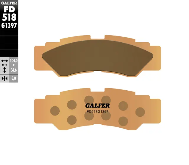 Galfer Bremseklosser - Yamaha Sinter Off-Road YXZ 1000 (Bak) 