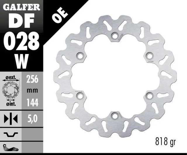 Galfer Bremseskive, Fast, 256x5mm 