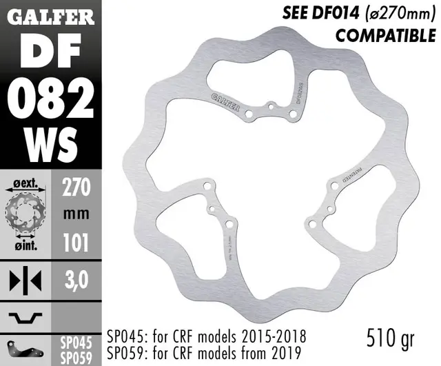 Galfer Bremseskive, Fast Oversize, 270x3mm 