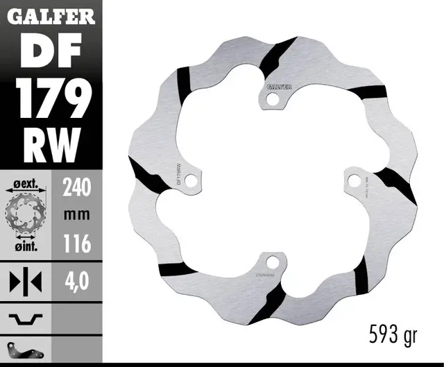 Galfer Bremseskive W, Fast 