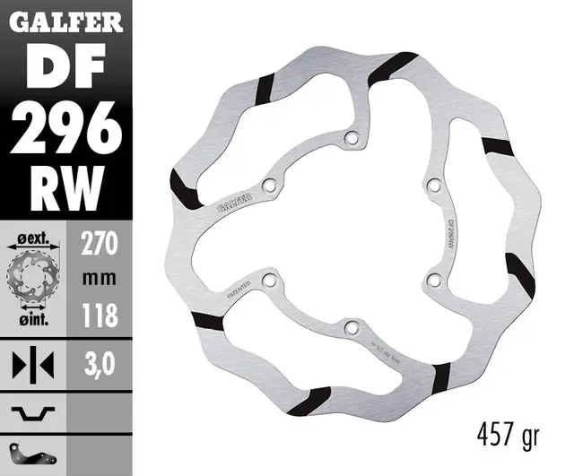 Galfer Bremseskive W, Fast 