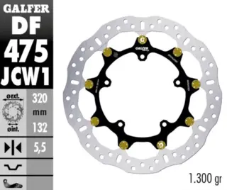 Galfer Bremseskive W Floatech Racing 320X5.5mm
