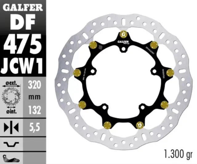 Galfer Bremseskive W Floatech Racing 320X5.5mm 
