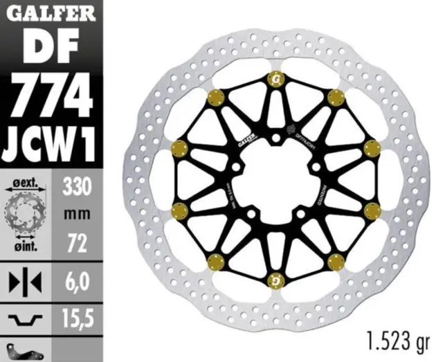 Galfer Bremseskive W Floatech Racing330X6mm 