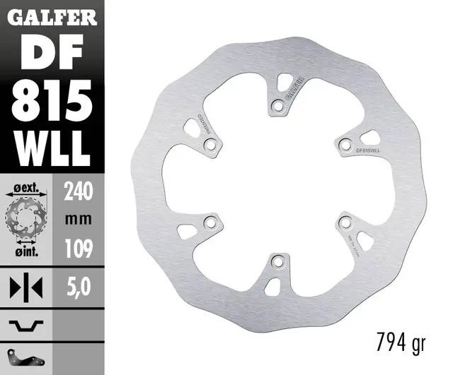 Galfer Bremseskive WLL Solid, Fast 