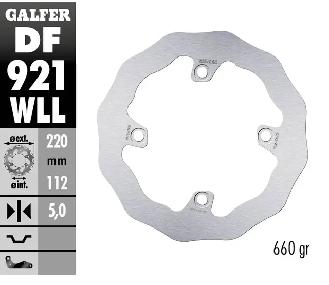 Galfer Bremseskive W, Fast WLL Solid 