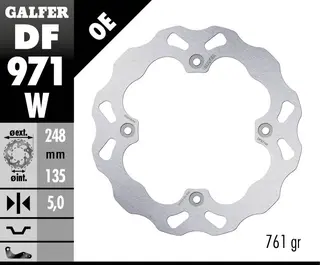 Galfer Bremseskive - Can-Am 248x5mm Maverick X3 (Bak) 2017