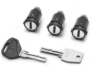 Givi SLR103 Smart Security Lock –3 låser Samme nøkkel til 3 Givi-vesker