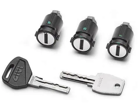 Givi SLR103 Smart Security Lock –3 låser Samme nøkkel til 3 Givi-vesker 