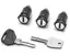 Givi SLR103 Smart Security Lock –3 låser Samme nøkkel til 3 Givi-vesker