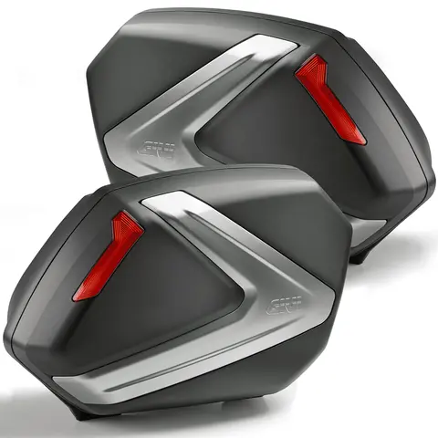 Givi V37N Monokey Sideveske 37L - Sort/Sølv Passer PLX/PLXR monteringssett