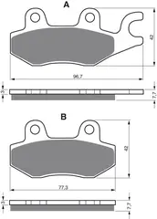 Goldfren Bremseklosser - Honda/Suz/Yama+ Klosser bak