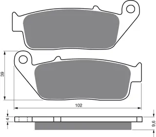 Goldfren Bremseklosser - Honda/Yamaha+ Klosser bak