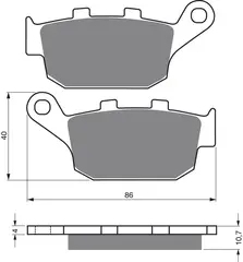 Goldfren Bremseklosser - Buell/Honda+ Klosser bak