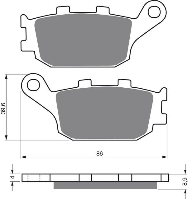 Goldfren Bremseklosser - Honda/Kawa/Suz+ Klosser bak 