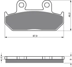 Goldfren Bremseklosser - Cagiva/Honda Klosser front