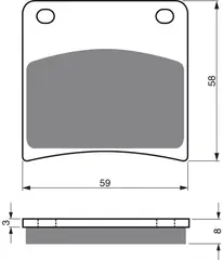 Goldfren Bremseklosser - Suzuki Klosser front